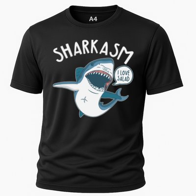 Funny Sharkasm Shark Sarcasm Performance Shirt