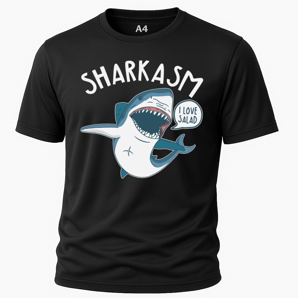 Funny Sharkasm Shark Sarcasm Performance Shirt