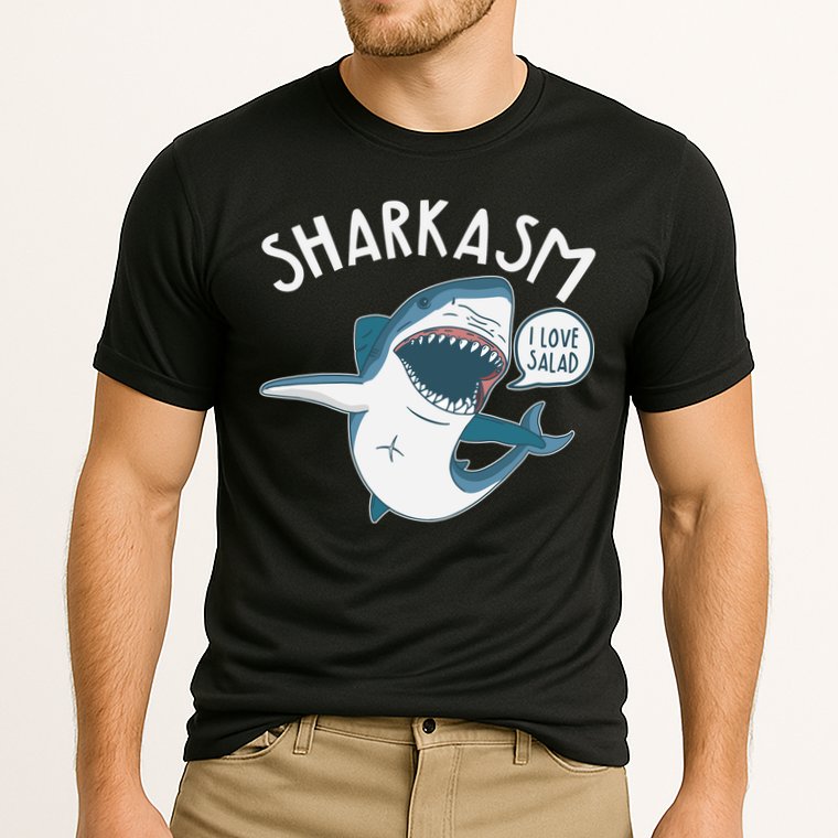 Funny Sharkasm Shark Sarcasm Performance Shirt