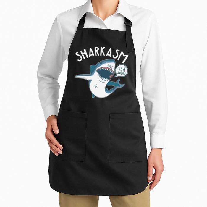 Funny Sharkasm Shark Sarcasm Apron