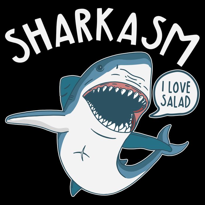 Funny Sharkasm Shark Sarcasm Apron