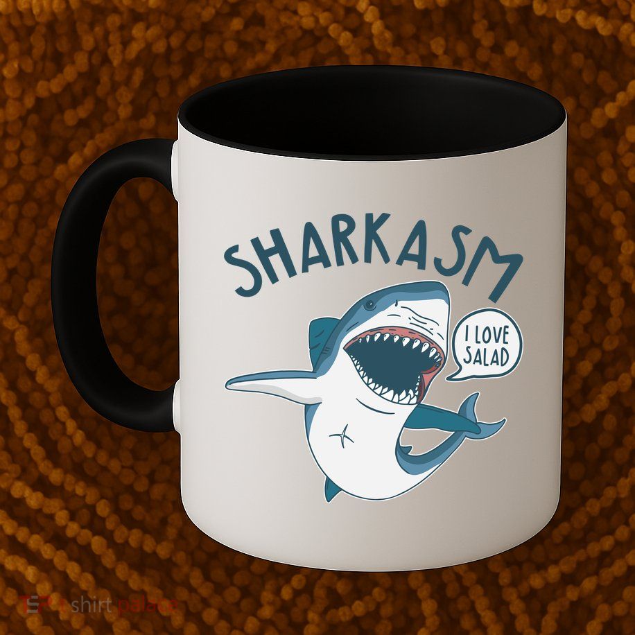 Funny Sharkasm Shark Sarcasm Mug