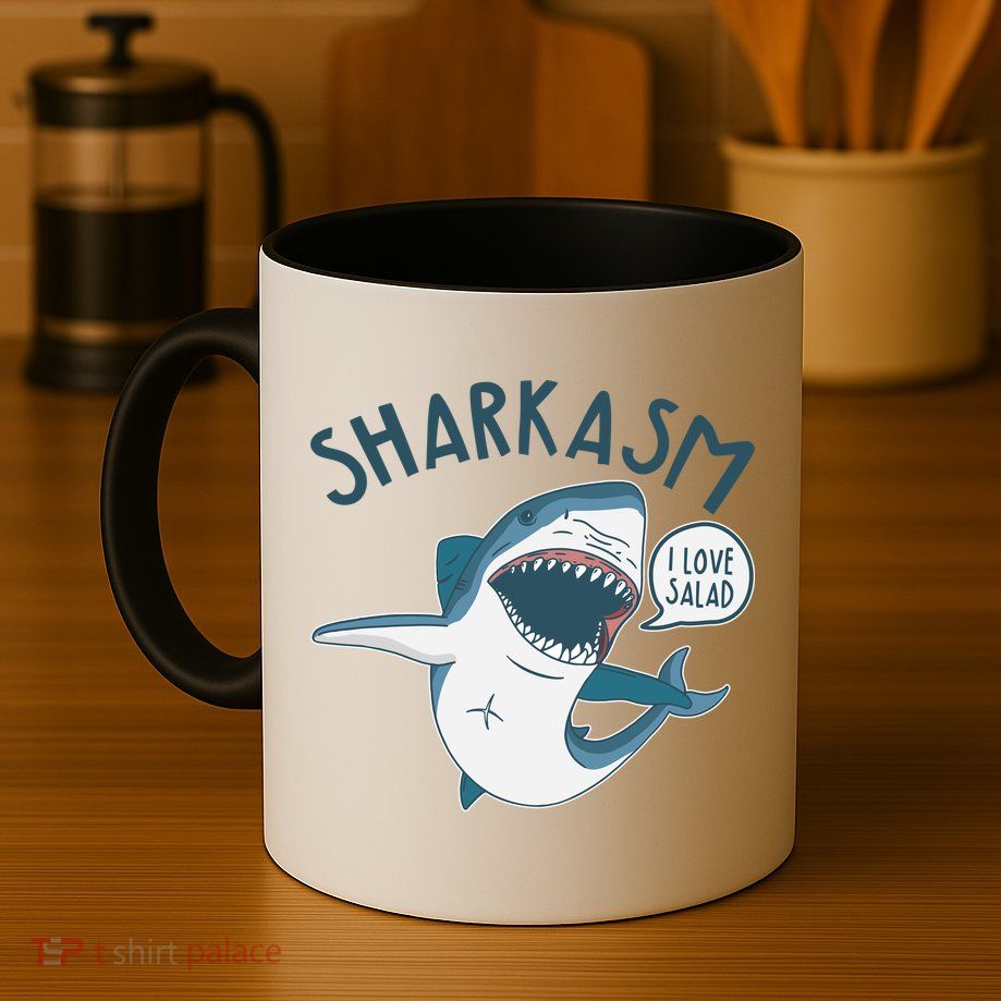 Funny Sharkasm Shark Sarcasm Mug
