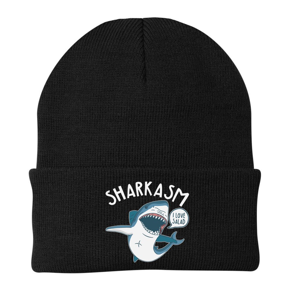 Funny Sharkasm Shark Sarcasm Beanie