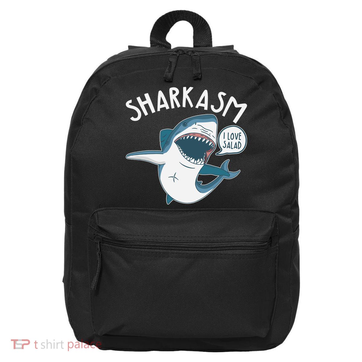 Funny Sharkasm Shark Sarcasm 16 in Basic Backpack