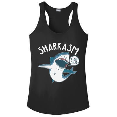 Funny Sharkasm Shark Sarcasm Ladies PosiCharge Competitor Racerback Tank