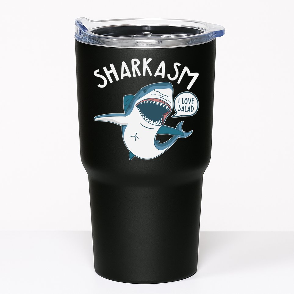 Funny Sharkasm Shark Sarcasm Tumbler