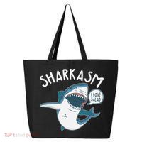 Funny Sharkasm Shark Sarcasm 25L Jumbo Tote