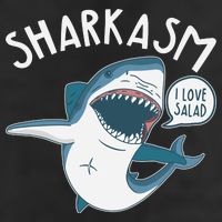 Funny Sharkasm Shark Sarcasm Trucker Hat