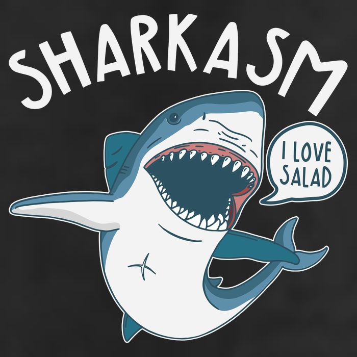 Funny Sharkasm Shark Sarcasm Trucker Hat
