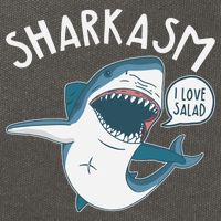 Funny Sharkasm Shark Sarcasm Cotton Canvas Backpack