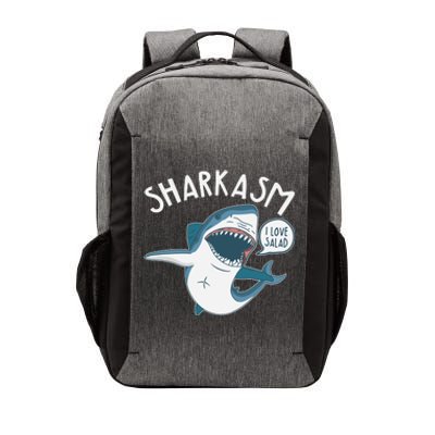 Funny Sharkasm Shark Sarcasm Vector Backpack