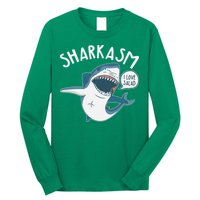 Funny Sharkasm Shark Sarcasm Long Sleeve Shirt