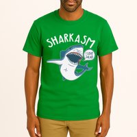 Funny Sharkasm Shark Sarcasm Tall T-Shirt