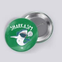 Funny Sharkasm Shark Sarcasm Button