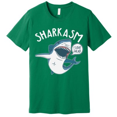 Funny Sharkasm Shark Sarcasm Premium T-Shirt