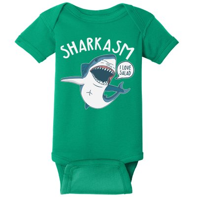 Funny Sharkasm Shark Sarcasm Baby Bodysuit
