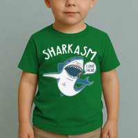 Funny Sharkasm Shark Sarcasm Toddler T-Shirt