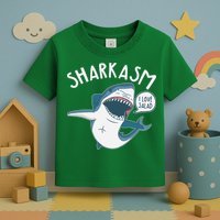 Funny Sharkasm Shark Sarcasm Toddler T-Shirt