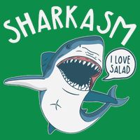 Funny Sharkasm Shark Sarcasm Toddler T-Shirt