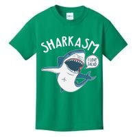 Funny Sharkasm Shark Sarcasm Kids T-Shirt