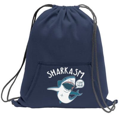 Funny Sharkasm Shark Sarcasm Sweatshirt Cinch Pack Bag