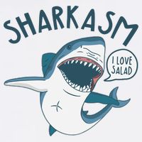 Funny Sharkasm Shark Sarcasm Garment-Dyed Sweatshirt