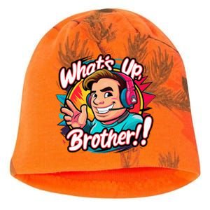 Funny Sketch Streamer Whats Up Brother Radio Kati - Camo Knit Beanie