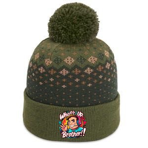 Funny Sketch Streamer Whats Up Brother Radio The Baniff Cuffed Pom Beanie