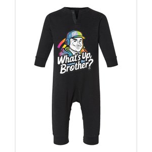 Funny Sketch Streamer Whats Up Brother Radio Infant Fleece One Piece