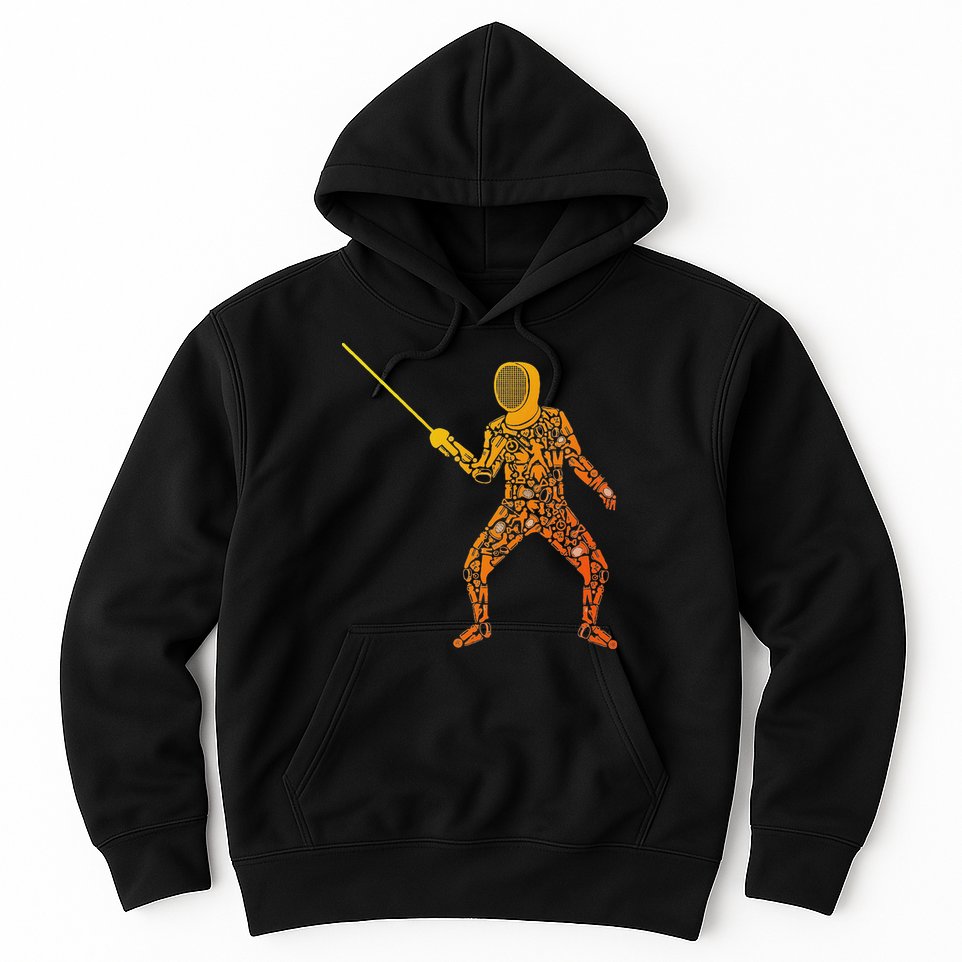 Fencing Sports Symbols Swords Epee Fencer Hoodie