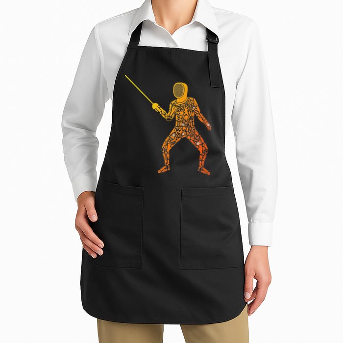 Fencing Sports Symbols Swords Epee Fencer Apron