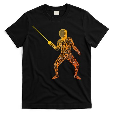 Fencing Sports Symbols Swords Epee Fencer T-Shirt