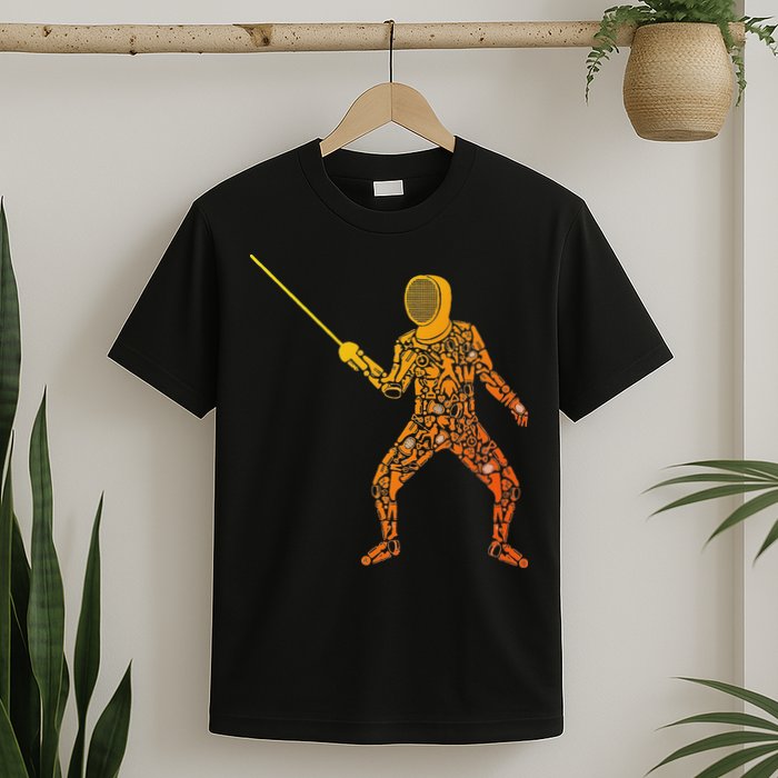 Fencing Sports Symbols Swords Epee Fencer T-Shirt