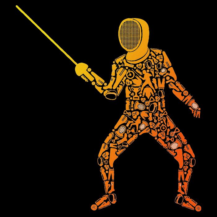 Fencing Sports Symbols Swords Epee Fencer T-Shirt