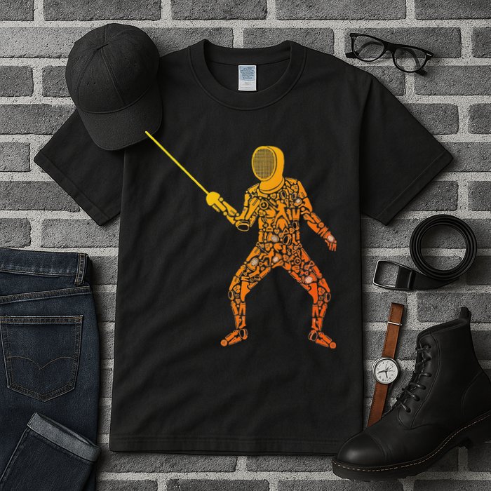 Fencing Sports Symbols Swords Epee Fencer Tall T-Shirt