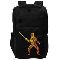 Fencing Sports Symbols Swords Epee Fencer Impact Tech Backpack