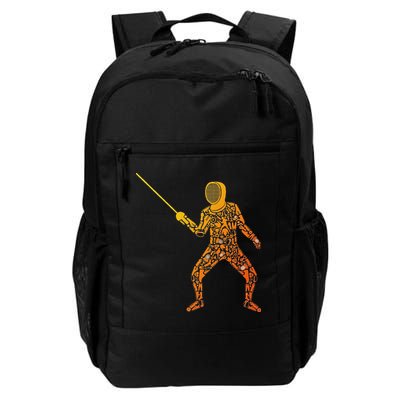 Fencing Sports Symbols Swords Epee Fencer Backpack