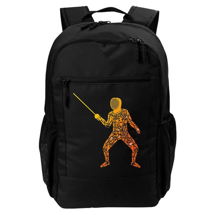 Fencing Sports Symbols Swords Epee Fencer Backpack