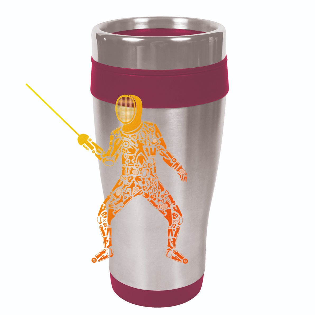 Fencing Sports Symbols Swords Epee Fencer 11oz C Handle Ceramic Mug