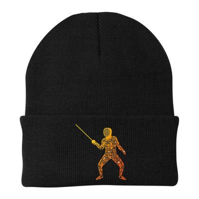 Fencing Sports Symbols Swords Epee Fencer Beanie