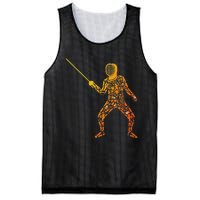 Fencing Sports Symbols Swords Epee Fencer Mesh Reversible Basketball Jersey Tank