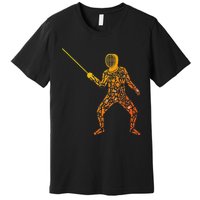 Fencing Sports Symbols Swords Epee Fencer Premium T-Shirt