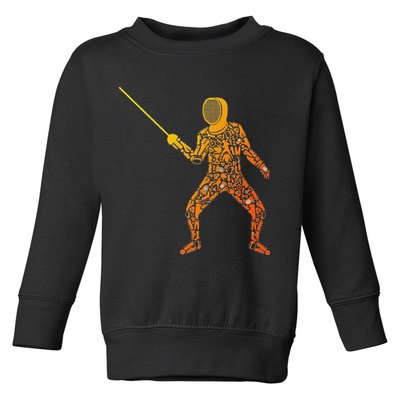 Fencing Sports Symbols Swords Epee Fencer Toddler Sweatshirt