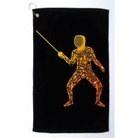 Fencing Sports Symbols Swords Epee Fencer Golf Towel