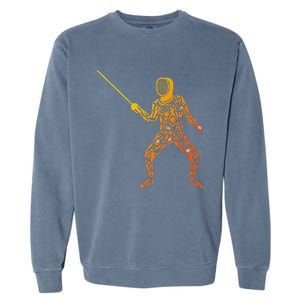 Fencing Sports Symbols Swords Epee Fencer Garment-Dyed Sweatshirt