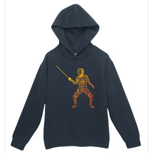 Fencing Sports Symbols Swords Epee Fencer Urban Pullover Hoodie