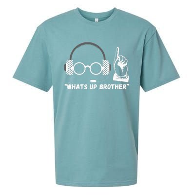 Funny Sketch Streamer Whats Up Brother Sueded Cloud Jersey T-Shirt