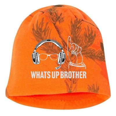 Funny Sketch Streamer Whats Up Brother Kati - Camo Knit Beanie