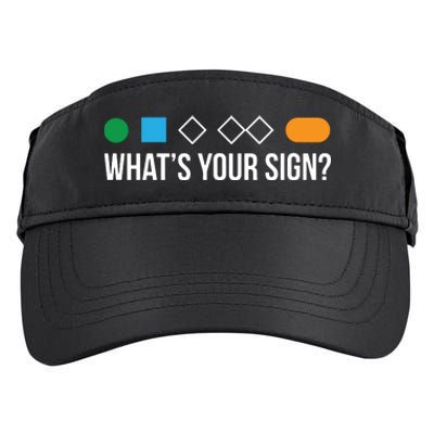 Funny Ski Skier Or Snowboard What's Your Sign Gift Adult Drive Performance Visor